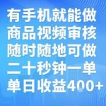 手机兼职赚钱风暴：商品视频审核20秒一单，日赚千元零门槛终极揭秘！
