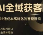AI全域获客实战营：2025引爆业绩！低成本暴增300%转化，精准锁客全攻略