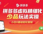 2025首发拼多多虚拟蓝海精细化运营，新手必看无脑操作，日入500+躺赚攻略