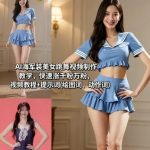 2025最火AI海军装美女跳舞教程丨3天爆粉秘籍+独家绘图动作词丨流量翻倍攻略