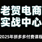 老贺电商2025拼多多内部课：零基础7天起爆技术，日销千单实操秘籍