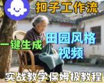 火爆！COZE扣子工作流一键秒生成田园风视频保姆级实战教程全攻略！