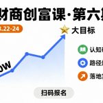 财商创富课第六期：揭秘从10W起步快速实现百万财富的终极秘诀！8月22-24开课
