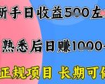 【揭秘】在家日赚1000+暴利项目！正规无门槛一台电脑创业长期可做