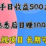 【揭秘】在家日赚1000+暴利项目！正规无门槛一台电脑创业长期可做