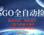 CSGO自动捡漏项目：手机操作新手秒变月入过万高手【独家暴利揭秘】