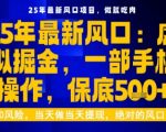 2025虚拟掘金暴利新玩法！手机轻松日赚500+，必看揭秘