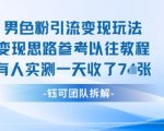 男粉引流变现神技：实测日入千元，引爆流量秘籍！