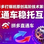 拼多多神级运营秘籍！第51期直通车爆款打造术，流量飙升300%实战教程