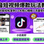 抖音爆款终极教程：0基础3天复制百万流量玩法