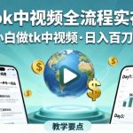 TikTok中视频暴利指南：零基础新手24小时日赚$500+，全流程躺赚教学！