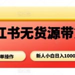 小红书无货源带货暴利项目：新手小白轻松日赚千元，0成本躺赚秘籍！