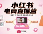 小红书电商直播营：直播带货+店铺运营+笔记运营=7天引爆全电商爆单秘籍