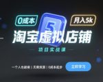 淘宝虚拟店铺2025躺赚攻略：0成本暴利玩法，新手月入5K+实战教程