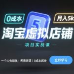 淘宝虚拟店铺2025躺赚攻略：0成本暴利玩法，新手月入5K+实战教程