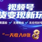 视频号带货变现新玩法：无需露脸粉丝，0基础日入1000+，无封号风险【暴利揭秘】