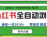 小红书自动浏览暴利项目：零投资手机操作，单号日赚100+，无限矩阵放大揭秘！