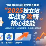 2025独立站运营终极秘籍：一站式掌握爆款实战核心技能，流量暴涨！