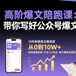 《3天速成爆款写作大神：手把手教你打造篇篇10w+的公众号变现爆文！》