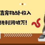 宠物占卜月入破万秘籍：兴趣变暴利副业收入暴涨300%！