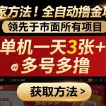 2025短剧躺赚暴利！单机日撸300+全自动挂机，多开日破千元【最新吸金术】