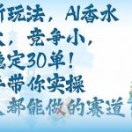 AI香水带货暴利秘籍：零竞争、流量爆棚，日销30单新手实操速成！