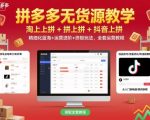 拼多多无货源爆赚秘籍：淘拼抖三合一+蓝海运营进阶终极玩法，全套日入过万教程！
