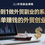 外贸副业爆赚秘籍：从0到1轻松月入过万的简单创业系统课