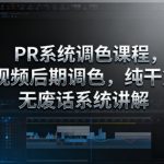 惊人PR调色大师课：视频后期调色终极指南，纯干货无废话系统教学