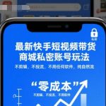 快手带货爆款秘籍：私密账号纯自然流玩法，不剪辑不投流一夜暴富！