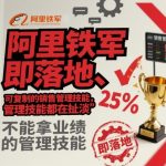 阿里铁军销售管理秘籍：落地复制实战，业绩暴涨100%不是梦！