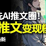 AI推文暴富实操：电影漫画小说全流程教学，零基础轻松月入过万