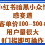 小红书暗黑小众情感暴利项目：客单300+用户海量，0门槛躺赚攻略！