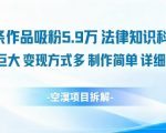法律知识科普：14条作品狂吸粉5.9W秘诀，流量爆棚变现轻松，详细教程一键掌握！