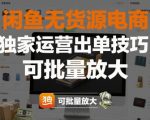 闲鱼无货源电商爆单秘籍：独家技巧批量放大日赚千元