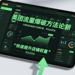 美团流量暴涨秘籍：付费流秒升权重引爆自然流！