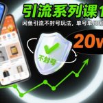 闲鱼引流爆款秘籍：单号日曝光20W+不封号玩法，引流赚钱必看！