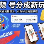 AI非遗引流爆款！视频号分成教程：小白10分钟狂赚巨大流量2025新玩法