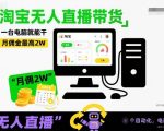 淘宝无人直播带货月入2万+秘诀！一台电脑轻松操作，电商旺季暴利揭秘