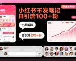 小红书不发笔记爆粉秘籍：日引流100+粉丝的终极神技