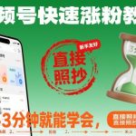 视频号爆粉秘籍：新手3分钟速成，照抄即涨粉1000+！