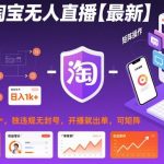 2025淘宝无人直播技术大揭秘：日入1K+爆款秘籍，无违规矩阵实战，开播即出单！