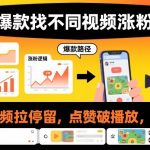 惊人找不同视频秘诀：一键引爆播放、停留、点赞，飙涨粉丝！