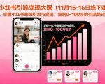小红书引流变现终极秘籍：复制0~100万爆款引流路径，月入百万速成攻略！