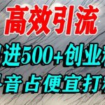 抖音神技揭秘：占便宜心理引流，单人日引1000+创业粉精准流量爆款攻略！