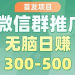 微信群掘金暴利揭秘：多号矩阵无脑日入500+，首发项目狂赚秘籍！