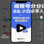 视频号分成计划爆赚秘笈：新手必学终极入门实操指南