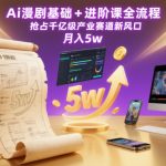 AI漫剧爆款课程：基础+进阶全流程，轻松抢占千亿风口，月入5W+不是梦！（更新中）