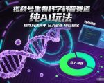 爆款视频号AI生物科普：零基础日赚千元永久稳定！