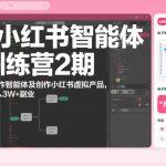 《躺赚月入3W+！AI小红书智能体训练营2期，教你制作AI智能体+打造小红书虚拟副业【更新】》